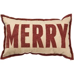 image:imagePrimitives by Kathy Holiday Merry Cotton Throw PillowMerry