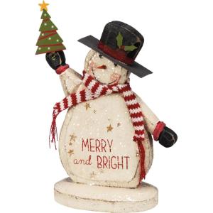 image:imagePrimitives by Kathy Holiday Sparkle Chunky Sitter  Snowman  Merry and Bright