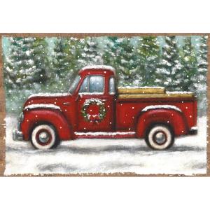 image:imagePrimitives by Kathy Holiday Themed Red Truck Paper Placemat Pad 175 x 12