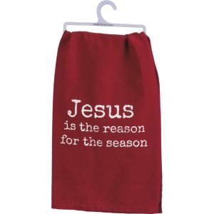 image:imagePrimitives by Kathy Jesus is The Reason for The Season Dish Towel