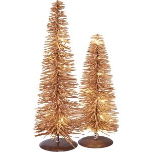 image:imagePrimitives by Kathy Lighted Rattan Decorative Tree Set