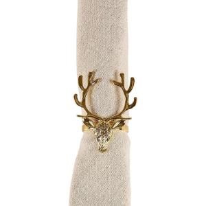 image:imagePrimitives by Kathy Napkin Ring  Golden Deer