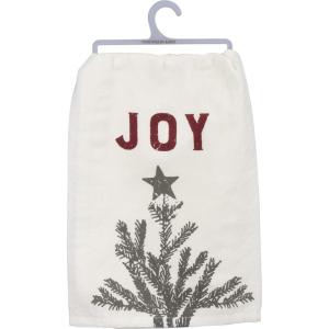 image:imagePrimitives by Kathy Rustic Christmas Dish Towel 28 x 28Inches Joy