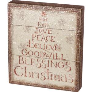 image:imagePrimitives by Kathy Rustic Christmas Hope Tree Slat Box Sign