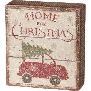 image:imagePrimitives by Kathy Rustic Slat Box Sign Home for Christmas
