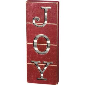 image:imagePrimitives by Kathy Slat Box Sign  Joy Cut Out