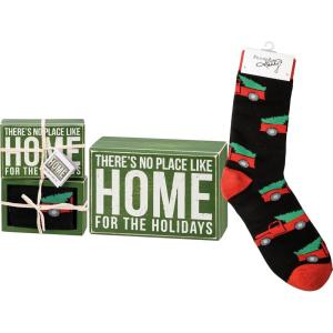 image:imagePrimitives by Kathy Theres No Place Like Home For The Holidays Home Dcor Sign and Sock Set