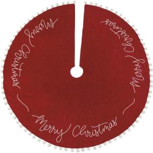 image:imagePrimitives by Kathy Velvet Luxe Christmas Tree Skirt Merry