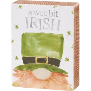 image:imagePrimitives by Kathy A Wee Bit Irish Home Dcor Sign 3 x 4 x 13 x 4 x 1