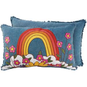 image:imagePrimitives by Kathy Decorative PillowRainbow and Flowers Decorative Throw Pillow