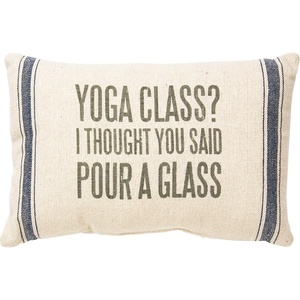 image:imagePrimitives by Kathy 28677 Striped Throw Pillow Yoga Class