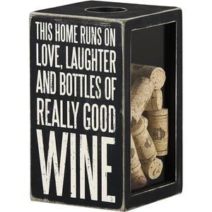 image:imagePrimitives by Kathy Classic Black and White Wine Cork Holder 425 x 725 x 425Inches Bottle of Really Good Wine