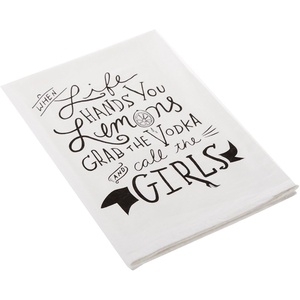 image:imagePrimitives by Kathy LOL Made You Smile Cotton Dish Towel 28 x 28 Grab The VodkaGrab the Vodka