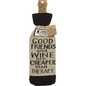 image:imagePrimitives by Kathy LOL Made You Smile Reusable Bottle Sock Wine AloneCheaper Than Therapy