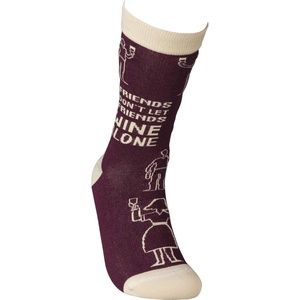 image:imagePrimitives by Kathy LOL Made You Smile Silly Socks Wine Alone