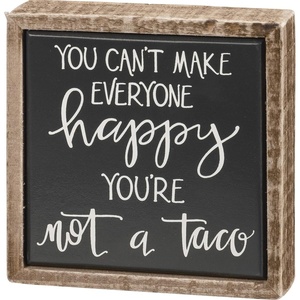 image:imagePrimitives by Kathy Not A Taco Box Sign MiniBlack