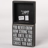 image:imagePrimitives by Kathy 19509 Box Sign 6 x 6 Being Strong Is the Only Choice Neutral