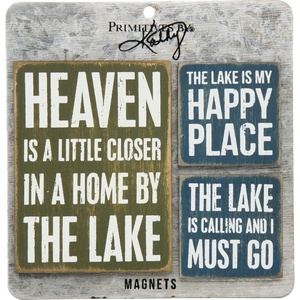 image:imagePrimitives By Kathy  27504 Wooden Magnet Set Lake