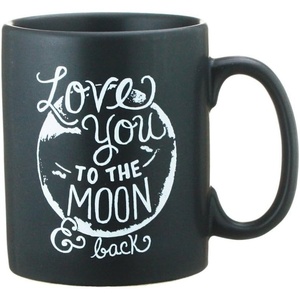 image:imagePrimitives by Kathy Black and White Stoneware Coffee Mug 20Ounce Love You MoreLove you to the moon