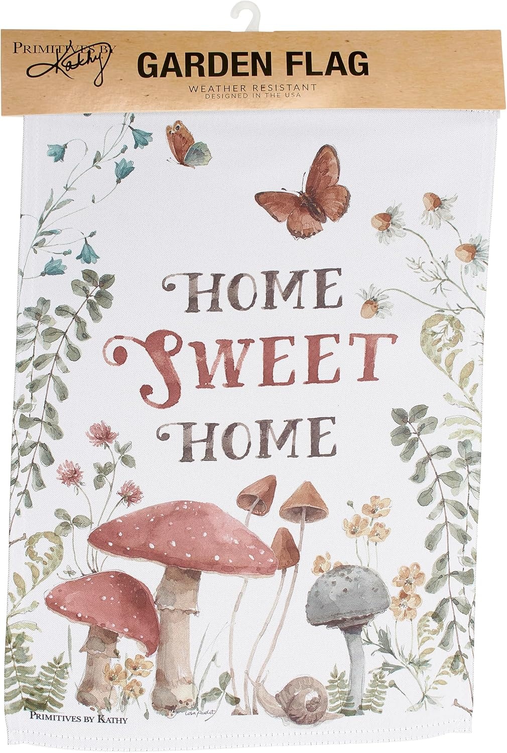 image:imagePrimitives by Kathy Home Sweet Home Garden Flag Double Sided Cottage Core Collection watercolor style