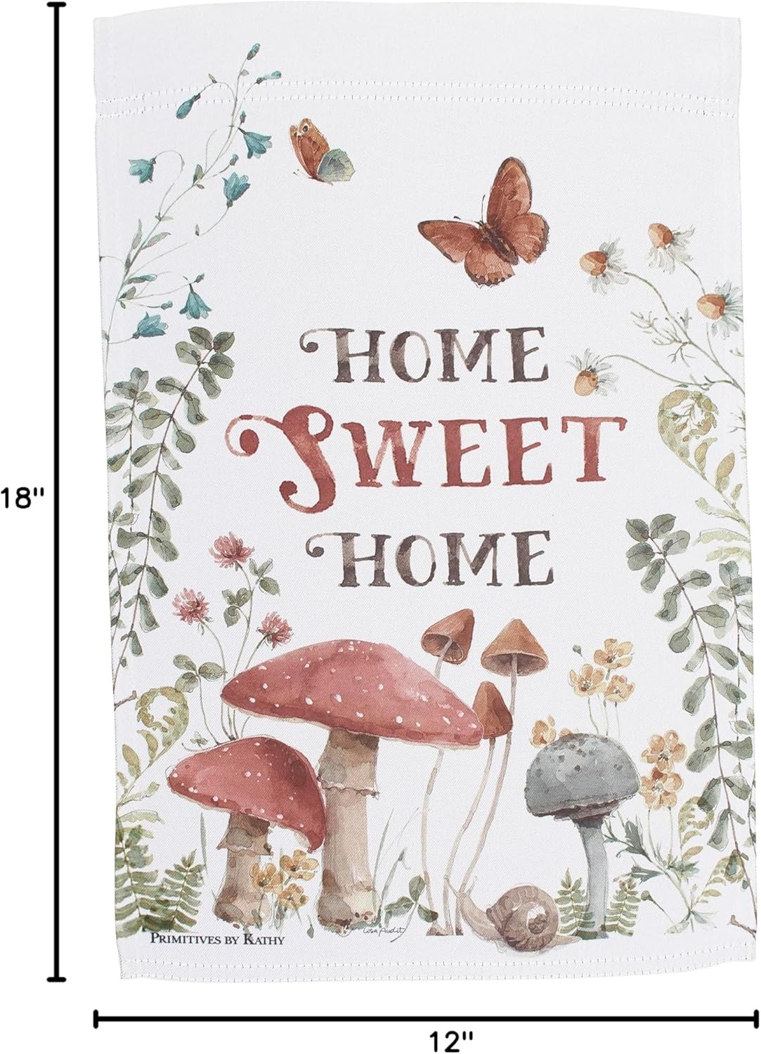 image:imagePrimitives by Kathy Home Sweet Home Garden Flag Double Sided Cottage Core Collection watercolor style