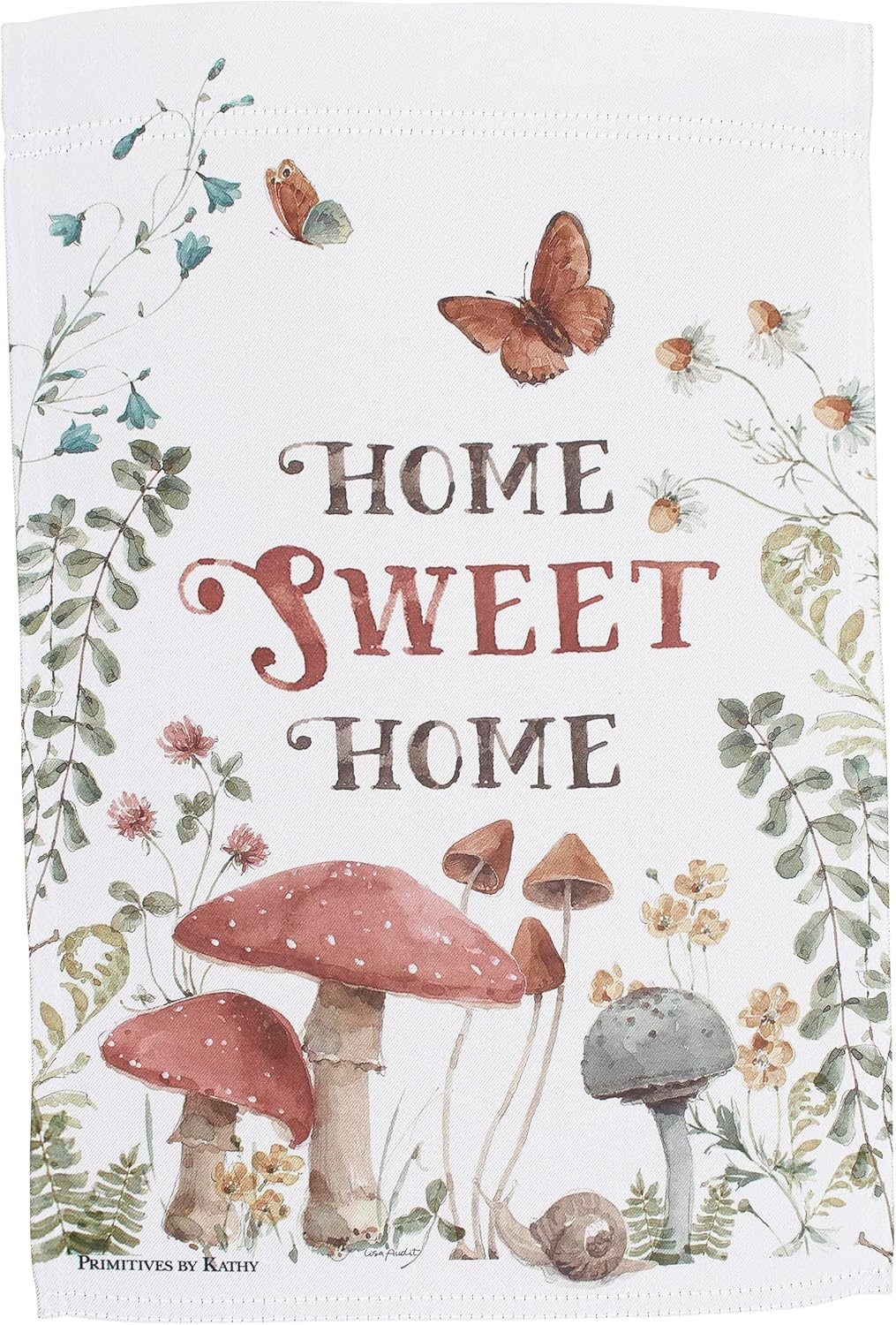 image:imagePrimitives by Kathy Home Sweet Home Garden Flag Double Sided Cottage Core Collection watercolor style