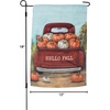 image:imagePrimitives by Kathy 113687 Hello Fall Truck with Pumpkins Decorative Garden Flag Multicolor