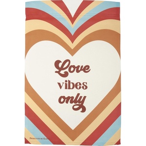 image:imagePrimitives by Kathy 115530 Love Vibes Only Groovy Heart Design Decorative Garden Flag Multicolor