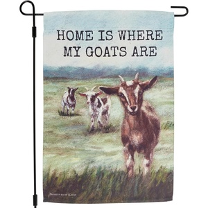 image:imagePrimitives by Kathy Decorative DoubleSided Garden Flag  Home Where My Goats Are