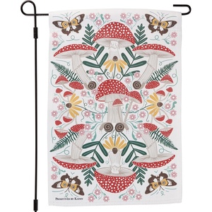 image:imagePrimitives by Kathy Decorative DoubleSided Garden Flag  Mushroom Art