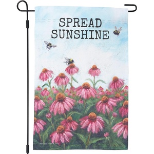 image:imagePrimitives by Kathy Decorative DoubleSided Garden Flag  Pink Coneflowers
