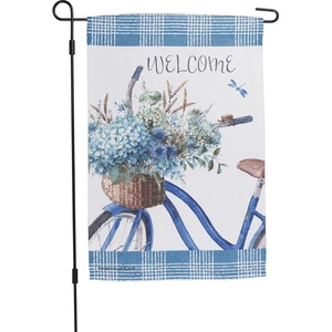 image:imagePrimitives by Kathy Decorative Garden Flag  Welcome Bike