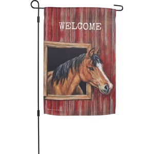 image:imagePrimitives by Kathy Decorative Garden Flag  Welcome Double Sided Farmhouse Collection full color design