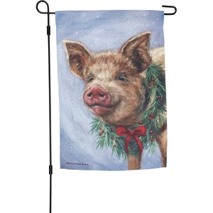 image:imagePrimitives by Kathy Garden Flag  Christmas Pig