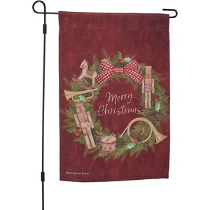 image:imagePrimitives by Kathy Nutcracker Wreath Garden Flag