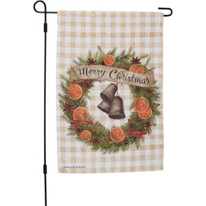 image:imagePrimitives by Kathy Orange Wreath Garden Flag