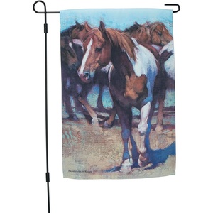 image:imagePrimitives by Kathy Painted Horse Garden Flag Double Sided Western Collection full color design
