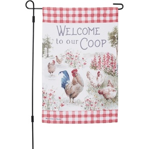 image:imagePrimitives by Kathy Welcome To Our Coop Garden Flag DoubleSided 12 by 18 Inches Farmhouse Yard Decoration Outdoor Garden Dcor