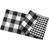 image:imagePrimitives by Kathy Buff Check Decorative Table Runner 56 x 15 black white