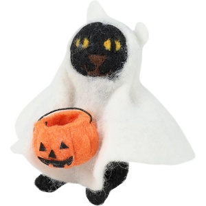 image:imagePrimitives by Kathy Collectible Critter  Ghost Cat Coordinate with Our Other Collectible CrittersFigurines for a DelightfulSeasonal Display