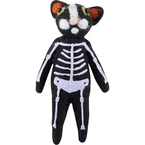 image:imagePrimitives by Kathy Collectible Critter  Skeleton Cat Coordinate with Our Other Collectible CrittersFigurines for a DelightfulSeasonal Display