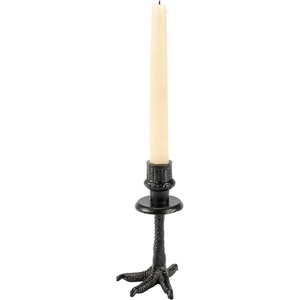 image:imagePrimitives by Kathy Decorative Candle Holder from Our Halloween Collection Features a Sculpted Design That resembles a Crow Foot with Coordinating Design on top to Hold a Single Candle