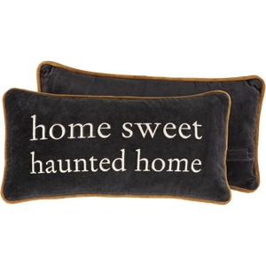 image:imagePrimitives by Kathy Decorative Throw Pillow  Home Sweet Haunted Home Moody Romantic Style