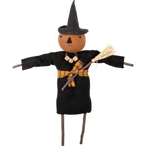 image:imagePrimitives by Kathy Eek Pumpkin Witch Collectible Doll Black 550 x 17 x 325
