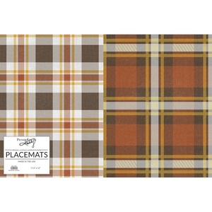 image:imagePrimitives by Kathy Fall Colors Plaids Paper Placemat Pad 175 x 12