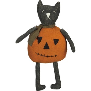 image:imagePrimitives by Kathy Halloween Jack OCat Figurine 65 x 13Inch BlackDoll