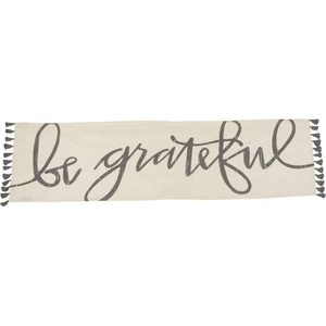 image:imagePrimitives by Kathy HandLettered Table Runner 56 x 15Inches Be Grateful