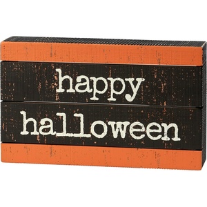 image:imagePrimitives by Kathy Happy Halloween Slat Box Sign