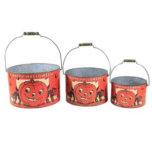 image:imagePrimitives by Kathy Happy Set of 3 Halloween Decorative Bucket Set