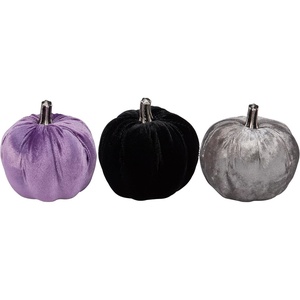image:imagePrimitives by Kathy Seasonal Home Decor 3Piece Moody Velvet Pumpkin Set Halloween Decor Home Accents